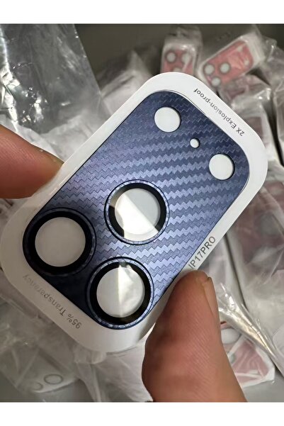 Choice غطاء حماية كامل لعدسة الكاميرا من ألياف الكربون كيفلر باللون الأزرق له...