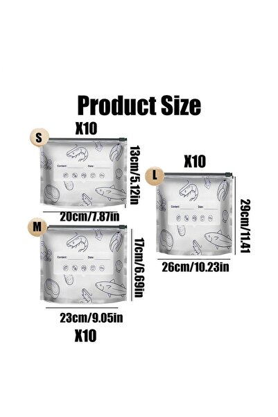 Choice As shown 30pcs Aluminum Foil Food Bags Kitchen Fresh-keeping Zip Lock Bag Reusable Stand Up Freezer