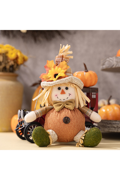 Choice دمية فزاعة لعيد الشكر، زينة موسم حصاد الخريف، زينة قطيفة للخريف، زينة ...