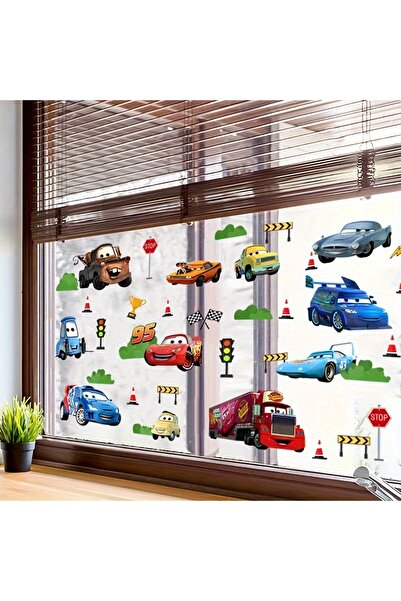 Choice 20Cmx30Cm A 1 Disney Cars Window Sticker Set, for Cabinet Doors, Bathroom Glass Windows, Home Decora