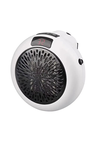 Choice UK white Heater Round Wall Mounted Desktop Dual Purpose Electric Heater Silent Remote Control Fast H