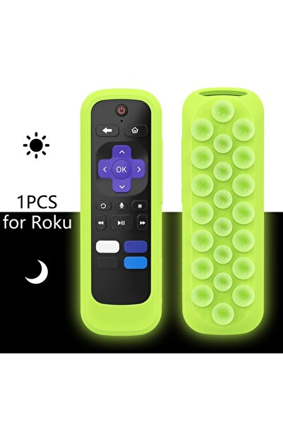 Choice for Roku Green 1pc Silicone Remote Control Cover Case for Roku TV TCL HISENSE Express Streaming Stic