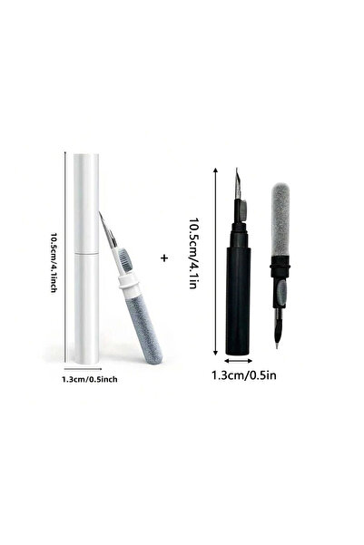 Choice قلم تنظيف سماعات الأذن (أبيض وأسود) وفرشاة تنظيف سماعات AirPods Pro اللاسلكية المحمولة بتقنية Bluetooth