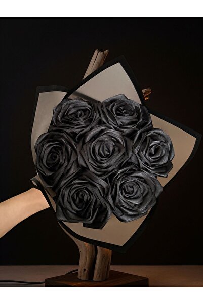 Damla Flora Solmayan Siyah Gül Buketi(Ürün DamlaFloraya aittir.)