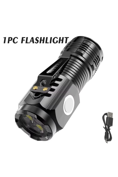 Heinast B-1PC 1/2PCS/A Set Portable Super Bright Mini Flashlight Night Walking, Rechargeable Waterproof Emer