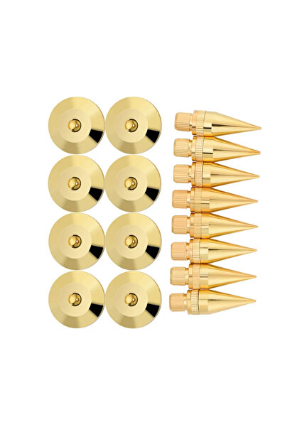 Choice 16 pcs Copper Speaker Spike Isolation Stand Base Pad Feet Mat 8 Pairs ...