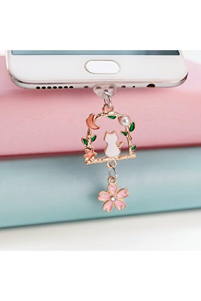 Choice قطعة واحدة من سدادة غبار على شكل قطة لمنفذ Type-C، إكسسوار جميل للهاتف، زينة مثالية للهاتف