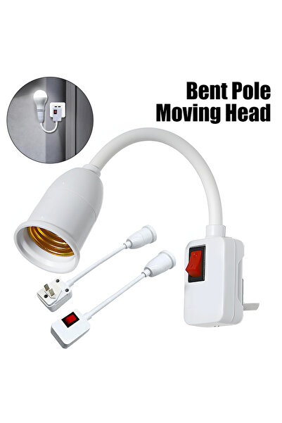 Choice WHITE E27 Direct Plug in Swivel Head E27 Socket Bulb Holder with Switc...