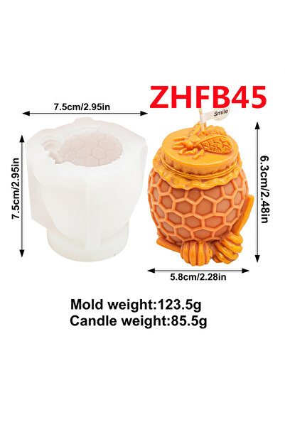 Choice4 قالب جرة عسل، قالب شمعة عمودية على شكل خلية نحل، قالب سيليكون لجرة عس...