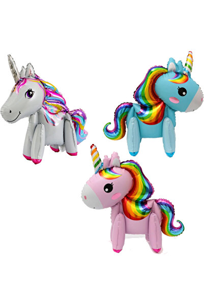 Choice بالونات من فيلم ألومنيوم بتصميم يونيكورن ثلاثي الأبعاد بألوان مختلفة، ...