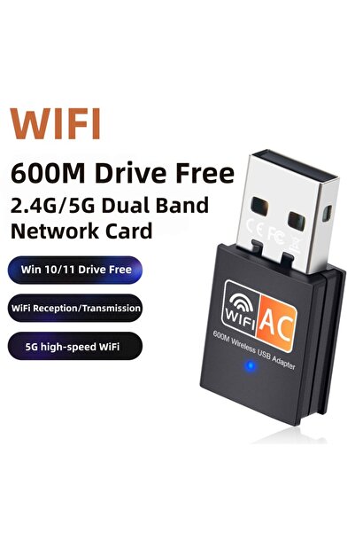 Choice محول شبكة USB أسود اللون بسرعة 600 ميجابت في الثانية، يدعم تقنية واي ف...