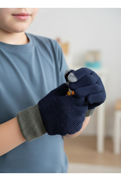 Kitti 4-8 Yaş Erkek Çocuk Yumuşak Dokulu Eldiven