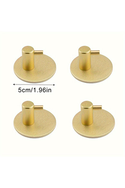 Choice 4 قطع خطافات جدارية دائرية ذاتية اللصق، رف مفاتيح للباب، خطافات تعليق مناشف الحمام، خطافات تعليق مناشف المطبخ، مقاس متوسط