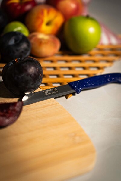 ROYALGROSS Solingen Simli Deliksiz Meyve Bıçağı – Mavi Saplı, 18,5 cm, Paslan...