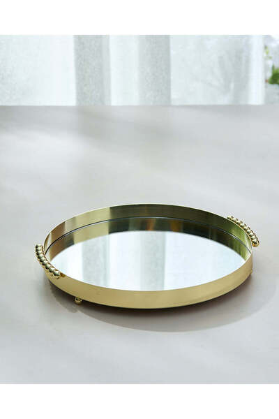 REDTAG صينية دائرية مزخرفة أحادية اللون