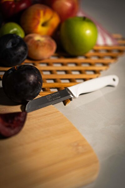 ROYALGROSS Solingen Simli Deliksiz Meyve Bıçağı – Beyaz Saplı, 18,5 cm, Pasla...