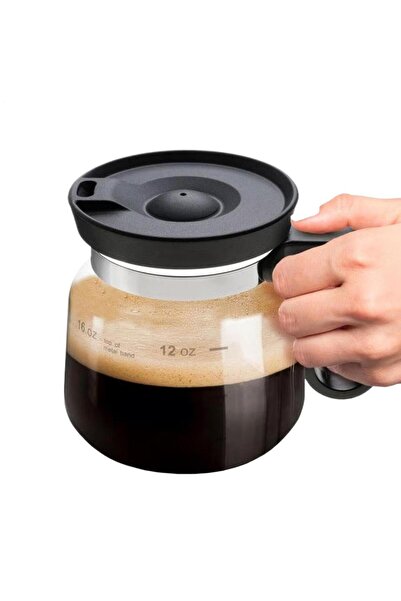 Choice 16 oz Clear Glass Coffee Mugs 16oz Travel Coffee Mug Water Cup Pot Drinking Cups with Lid for Hot Co