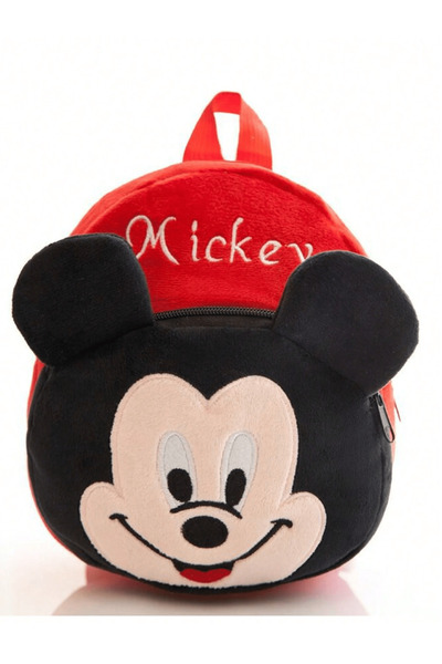 Choice حقيبة ميكي القطيفة - حقيبة ظهر ديزني كرتونية لطيفة بتصميم ستيتش، حقيبة مدرسية قطيفة بتصميم ميكي ماوس وويني ذا بوه، مقاس صغير