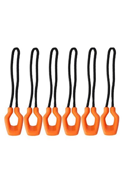 Choice 6pcs orange 6/12pcs Zipper Pullers Convenient Zipper Extension Knapsack Jacket Zippers Accessories T
