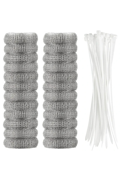 Choice 24 قطعة من مصائد الوبر لغسالة الملابس، مصنوعة من الفولاذ المقاوم للصدأ، شبكة غسيل، خرطوم غسالة