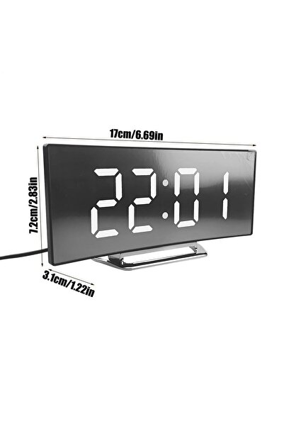 Choice White Digital Clock LED Display Digital Clock for Bedroom High-Brightness Time Management Tool Quiet