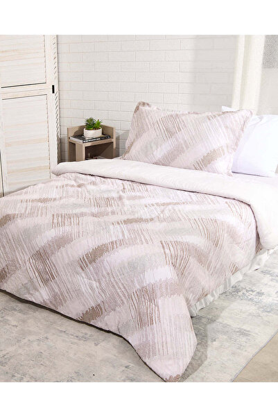 REDTAG Beige 3 Piece Geometrical Printed Comforter Set (Single Size)