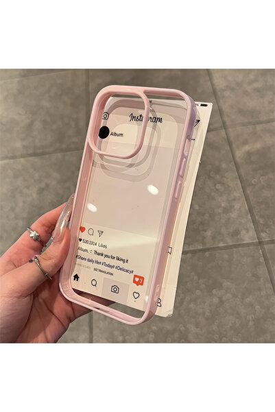 Choice جراب فاخر شفاف بلون وردي زاهٍ لهاتف iPhone 13، متوافق مع iPhone 17 Air...