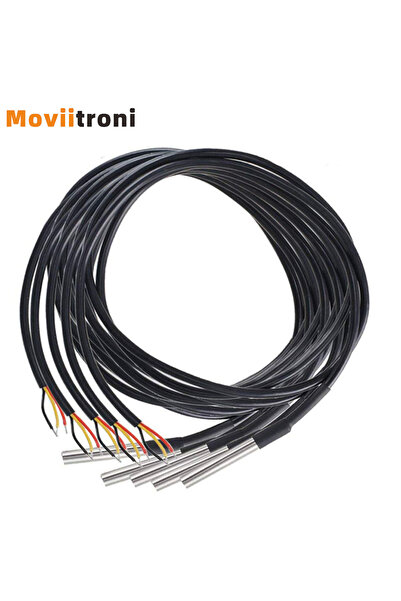 Choice6 قطعة واحدة بطول متر واحد، 1/5 قطع، مسبار حرارة مقاوم للماء DS18B20، ح...