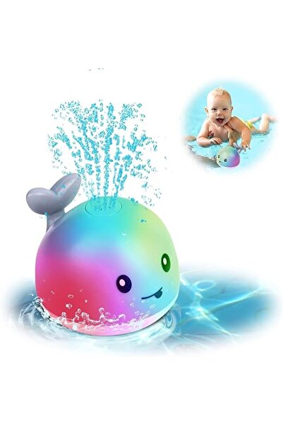 Arabest Squirting Whale Toy, Swimming Pool Toy, Baby Bath Toy, Funny Bath Toy, Illuminated Spray Bath Toy