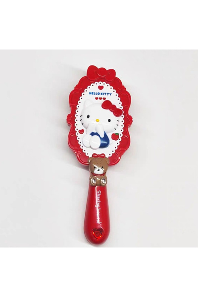 Choice A Vintage Red Kawaii Red Crystal Cat Comb Cartoon Harajuku Charm Cute Comb Birthday Gift