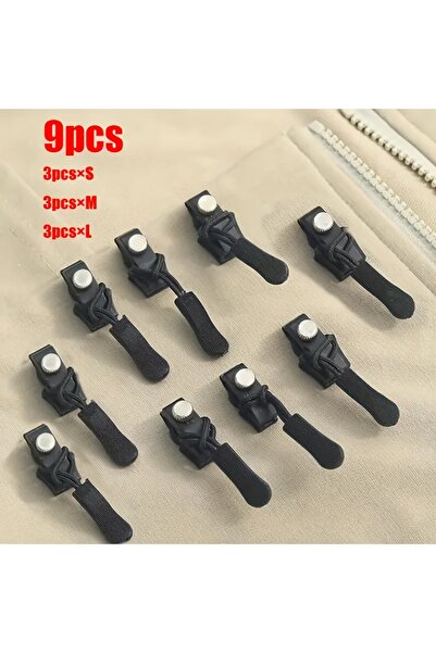 Choice 9pcs 9pcs Zipper Repair Kit for Clothing, Luggage, Backpack - Fix Slider & Teeth, S/M/L Sizes, Easy