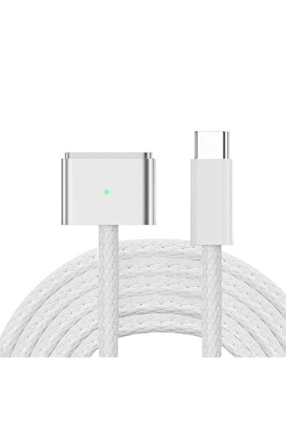 Choice كابل شحن أبيض من نوع USB-C إلى مغناطيسي 3، بطول 2 متر/7 أقدام، بقوة 14...