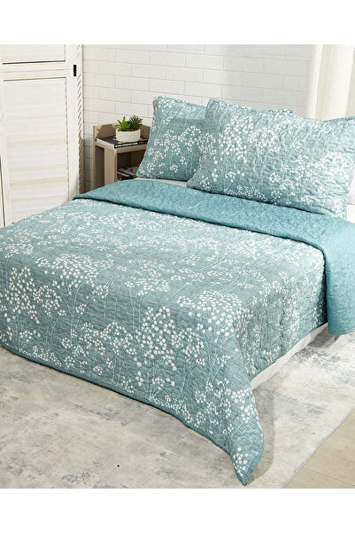 REDTAG لحاف أخضر مطبوع من 3 قطع (مقاس مزدوج)