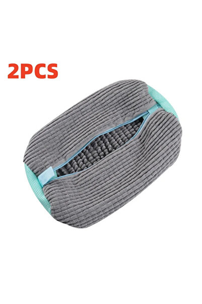 Choice1 2PCS Grey 1/2PCS Washing Shoes Bag Cotton Laundry Fluffy Fibers Easil...