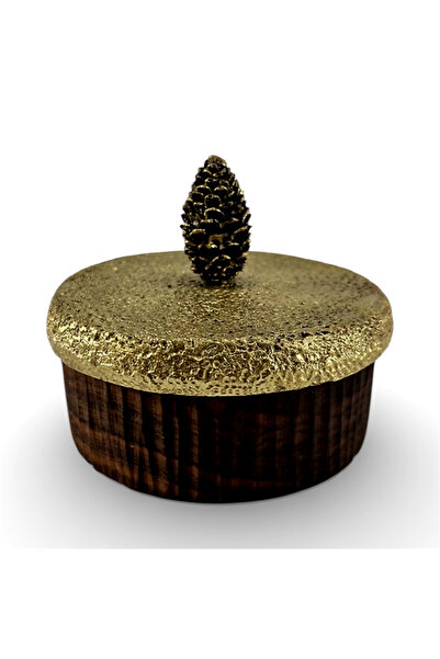 VERRA CONCEPT Presentation Bowl Walnut Wood Oval Bowl with Lid 10 X 11