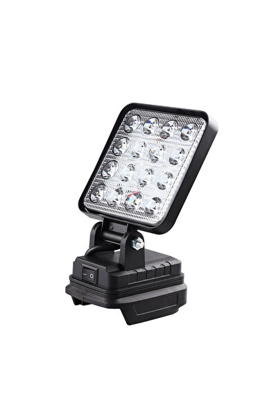 Choice مصباح LED أسود MT4 بقوة 16 واط، يعمل ببطارية ماكيتا 21 فولت، مصباح محمول لاسلكي للاستخدام الخارجي، مناسب للأعمال والصيد.