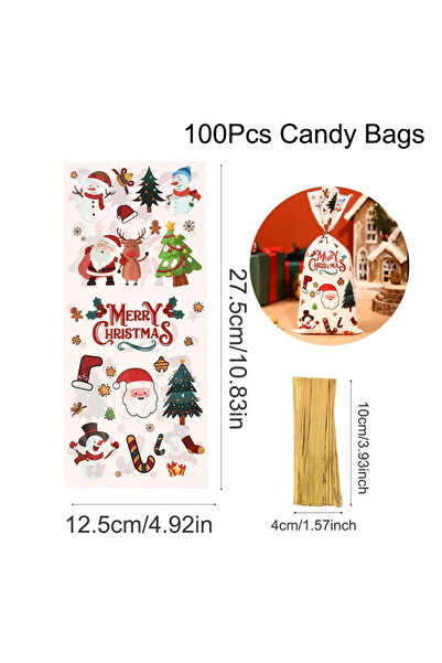 choice2 12.5x27.5cm Other White-100pcs 25/50/100pcs Christmas Gifts Bag Candy...