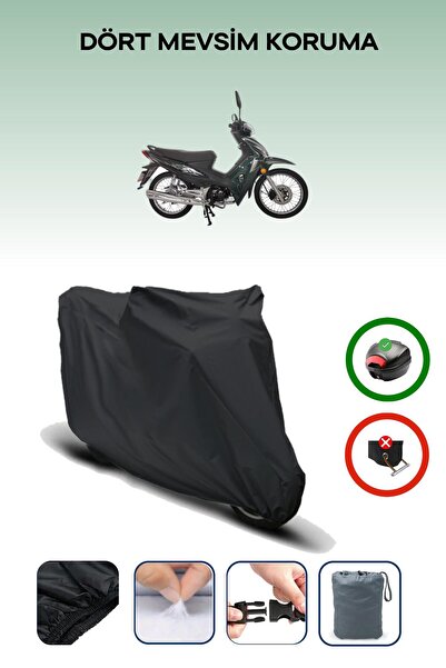 Breen Black Rear Bag Compatible Honda Wing-Go Compatible Motorcycle Canvas Mo...