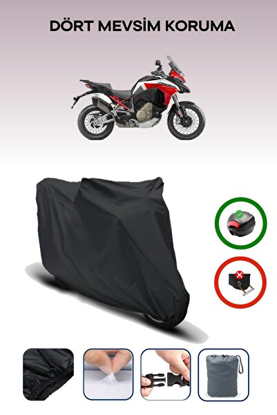 Breen Black Rear Bag Compatible with Ducati Multistrada V4 S Sport Compatible...