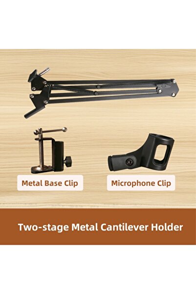 Choice4 with microphone RP02 Foldable Extendable Microphone Stand Bracket Adj...