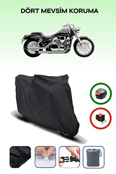 Breen Black Rear Bag Compatible Honda Vf 750 C Magna Compatible Motorcycle Canvas Motor Cover