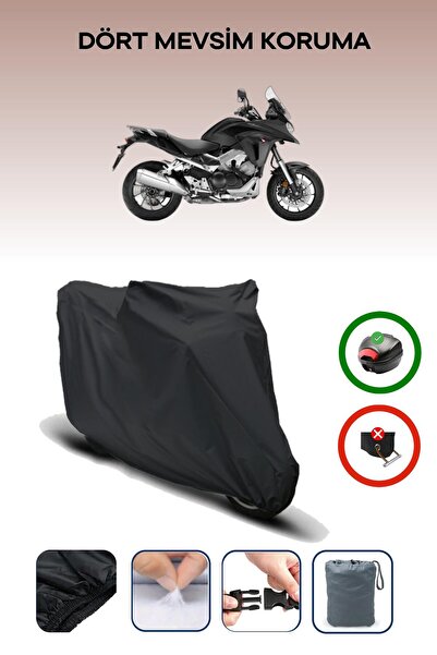 Breen Black Rear Bag Compatible Honda Vfr 800 X Crossrunner Compatible Motorcycle Tarpaulin Motor Cover