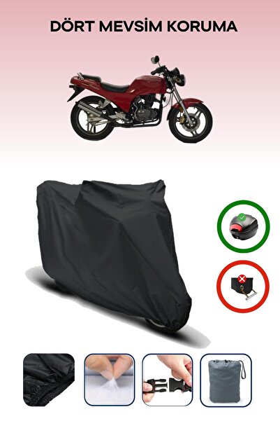 Breen Black Rear Bag Compatible Kanuni Freedom 200 Compatible Motorcycle Tarp...
