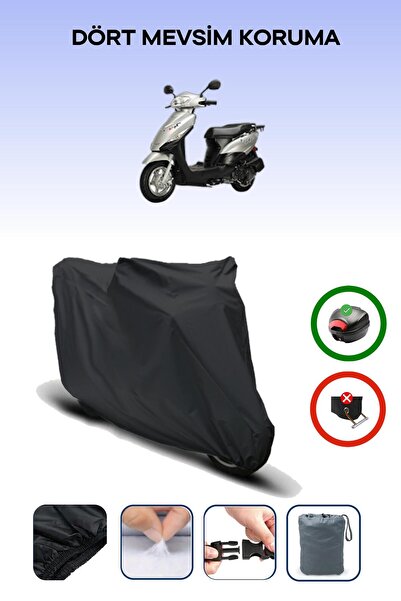 Breen Black Rear Bag Compatible Kuba Cargo Compatible Motorcycle Tarpaulin Mo...