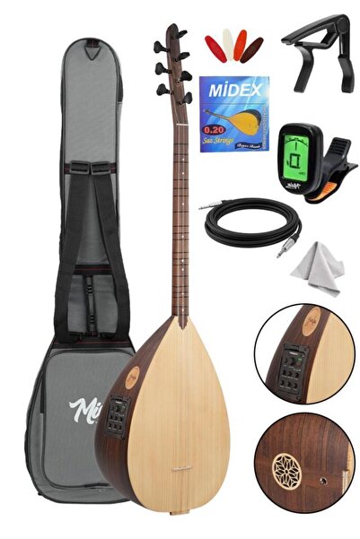 Yonka B-241K Kısa Sap Ceviz Ağacı Sap Gövde Yüksek Kaliteli Saz Bağlama Seti