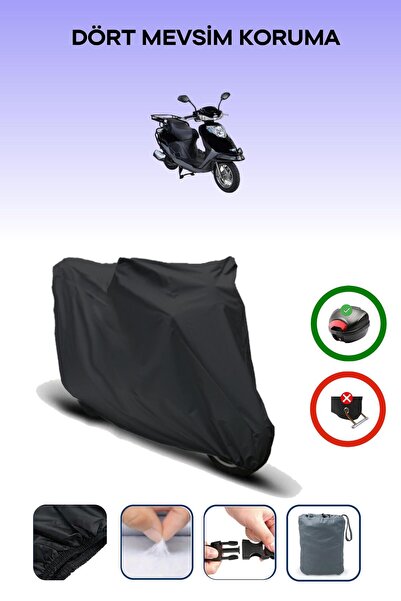 Breen Black Rear Bag Compatible Altai Carrier 125 Compatible Motorcycle Tarpa...
