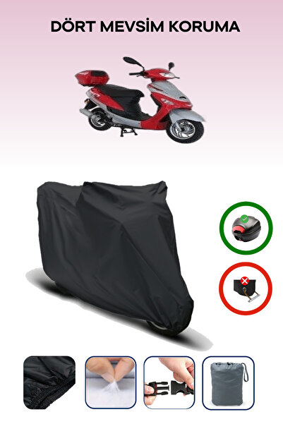Breen Black Rear Bag Compatible Mondial 50 Hc Compatible Motorcycle Canvas Mo...