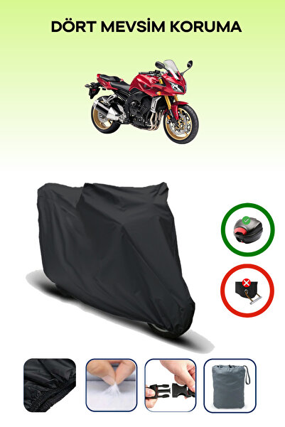 Breen Black Rear Bag Compatible Yamaha Fz 1 Compatible Motorcycle Canvas Moto...