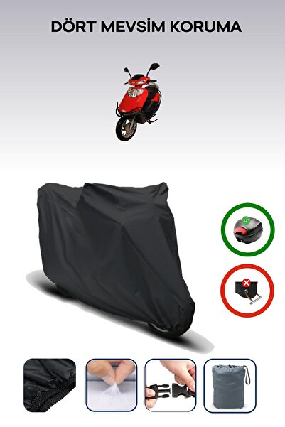 Breen Black Rear Bag Compatible Altai Carrier 110 Pro Compatible Motorcycle Tarpaulin Motor Cover