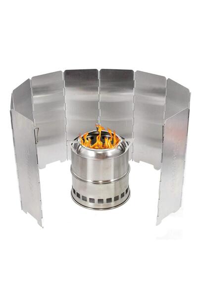 Choice موقد غاز بـ 8 أو 9 أو 10 أطباق، واقي من الرياح، مناسب للتخييم والنزهات...